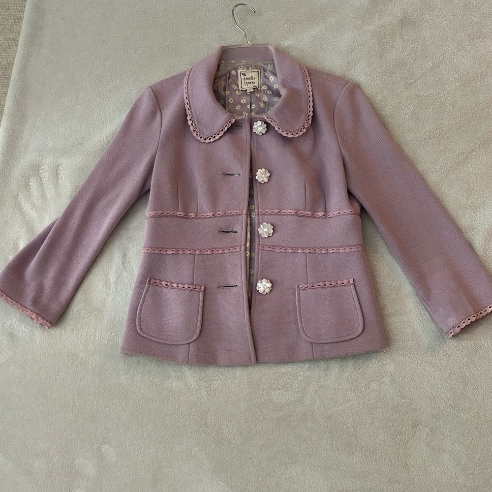 Nanette Lepore Lilac Color Fitted Jacket